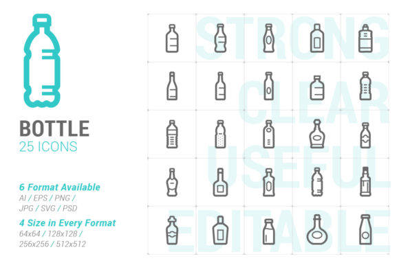 Bottle and Drink Strong Line Icon: A Comprehensive Guide to Versatile Vector Assets