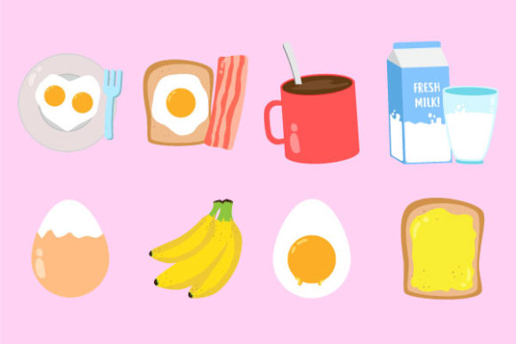 Designing with the Various Breakfast Vector Set: A Comprehensive Guide to Pink-Themed Morning Illustrations