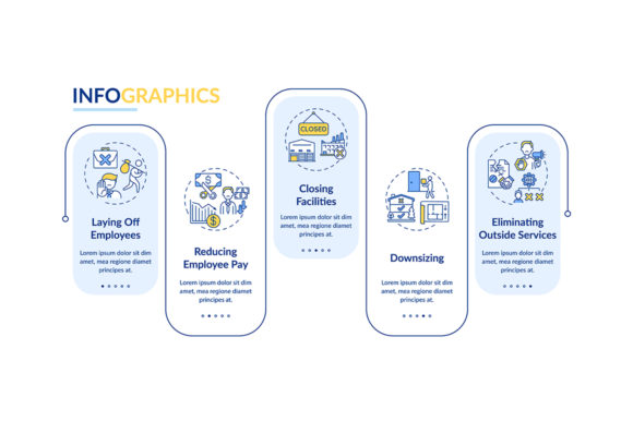 Visualizing Fiscal Strategy with a Cost Cutting Measures Vector Infographic